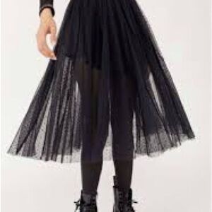 FREE PEOPLE Elegant Black Tulle Skirt